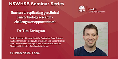 Statewide Biobank Seminar Series - Dr Tim Errington  primärbild