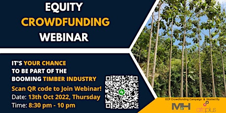 Webinar: Equity Crowdfunding (ECF) by M&H Global Plantation Sdn Bhd primary image