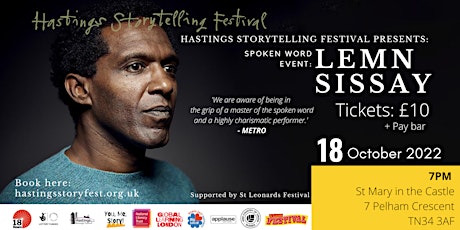 Hastings Storytelling Festival: Lemn Sissay