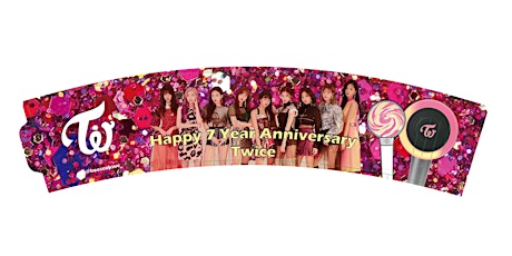 TWICE Debut Anniversary Cup Sleeves