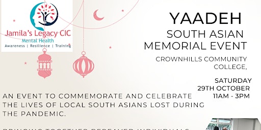 Yaadeh - South Asian Memorial Event