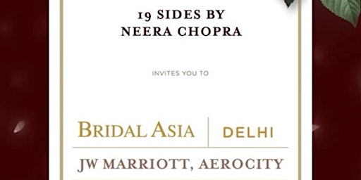 19 Sides by Neera Chopra Showcases Her New Collection at Bridal Asia, Delhi