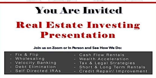 Imagem principal de Real Estate Investing - Your Road to Financial Freedom!