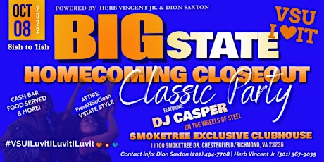 Big State Homecoming Close Out Event