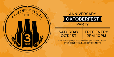 Craft Beer Cellar FTL 3 Year Anniversary Oktoberfest Party