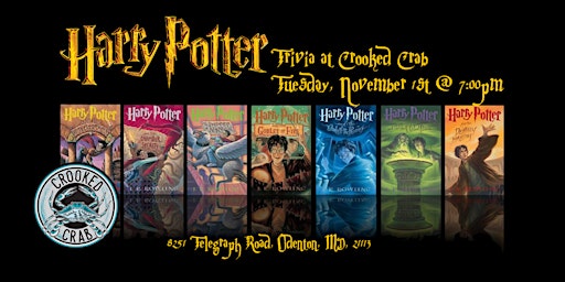 Harry Potter Books Trivia at Crooked Crab Brewing Company