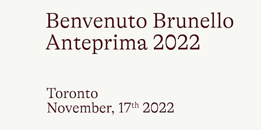 SAVE THE DATE - Benvenuto Brunello Anteprima 2022