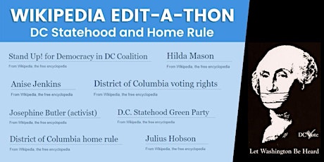 Wikipedia Edit-a-thon: DC Statehood and Home Rule