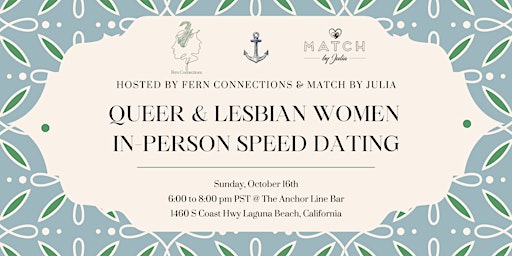 Queer & Lesbian Women Speed Dating Event