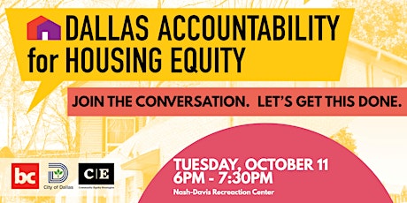 Dallas Accountability for Housing Equity: Community Conversation #8 primary image