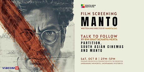 Partition, South Asian Cinemas and Manto - Film Screening and Talk