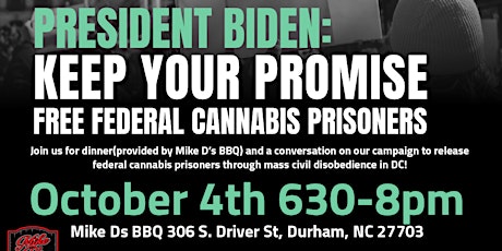 President Biden Cannabis Clemency info session, Durham North Carolina primary image
