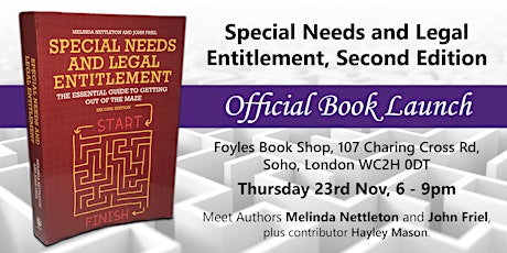 Book Launch - Special Needs and Legal Entitlement, Second Edition. primary image