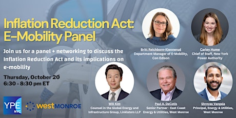 YPE NYC: Inflation Reduction Act E-Mobility Panel