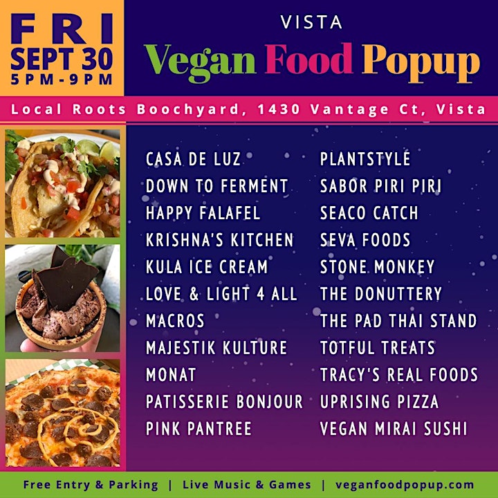 September 30th Vista Vegan Food Popup image