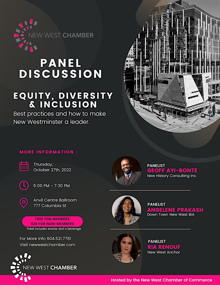 Equity, Diversity & Inclusion in Business - Panel Discussion & Networking image