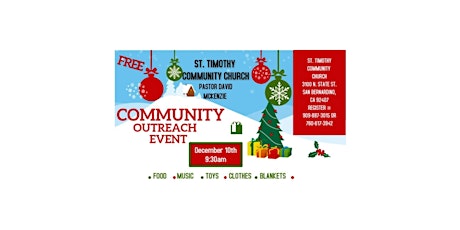 St. Timothy Community Church Free Food, Toys and Clothes Fair