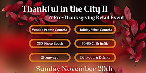 Thankful in the City II: A Pre-Thanksgiving Retail Event