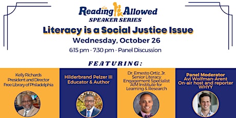 Literacy is a Social Justice Issue Speaker Series