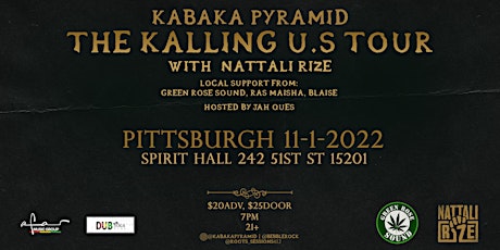 Kabaka Pyramid and Nattali Rize at Spirit Hall. The Kalling album U.S. Tour