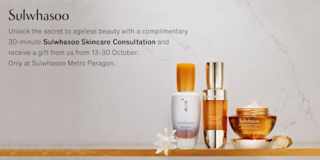 Sulwhasoo 30 mins Skincare Consultation primary image