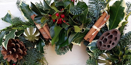 Christmas wreath making and cream tea workshop