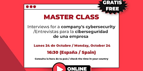 MasterClass: Entrevistas para la ciberseguridad de una empresa