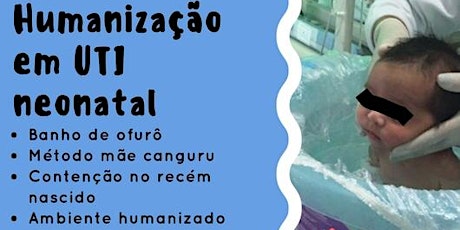 Imagem principal do evento Curso de técnicas de Humanização em UTI Neonatal - Banho de ofurô, mãe canguru, contenção, bebê