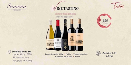 Wine Tasting with Spanish Boutique wines