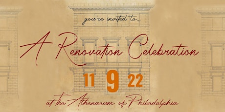 A Renovation Celebration: Athenaeum of Philadelphia Reopening Party