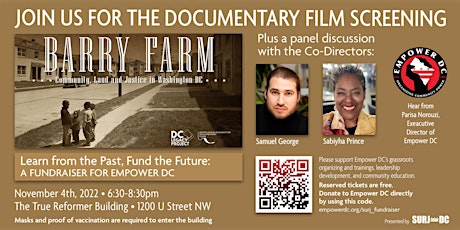 Film Screening: "Barry Farm: Community, Land, and Justice" for Empower DC