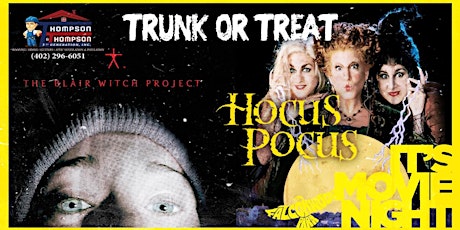 Hocus Pocus & Blair Witch FREE Drive-In Trunk or Treat by Thompson Roofing