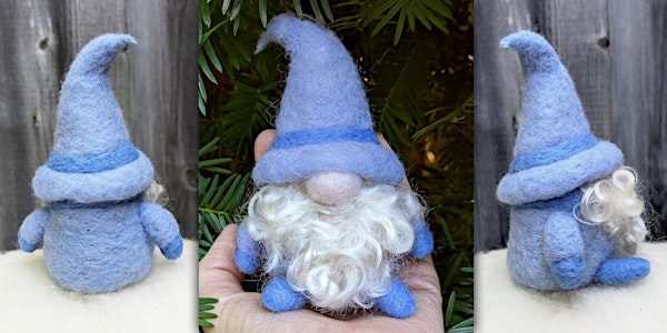 Needle Felt a Winter Gnome Ornament Virtual Workshop