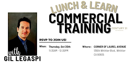 Lunch and Learn: Commercial Training with Gil Legaspi