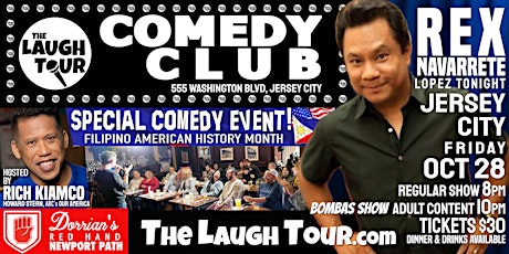 REX NAVARRETE w Rich Kiamco The Laugh Tour Comedy Club Jersey City
