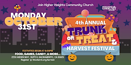 FREE Harvest Festival & Trunk or Treat