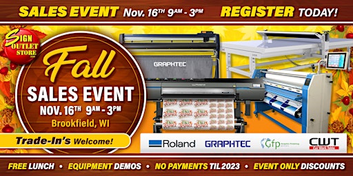 Wisconsin Equipment Sales Event 9-3pm Free Event