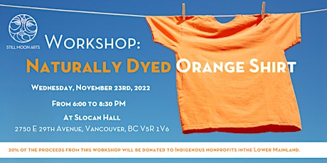 Naturally Dyed Orange Shirt Workshop