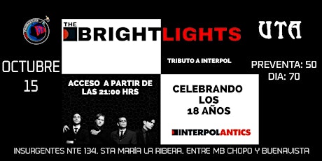 The BrightLights Tributo a Interpol