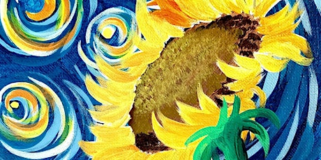 "Starry Sunflower"-- PNW Paint Night Paint and Sip