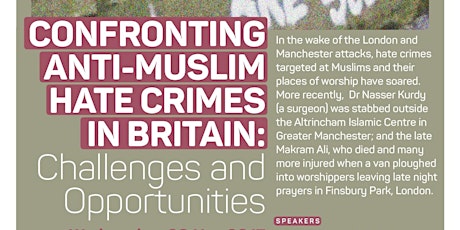 CONFRONTING ANTI-MUSLIM HATE CRIMES IN BRITAIN:  CHALLENGES AND OPPORTUNITIES primary image