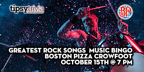 Tipsy Trivia's Greatest Rock Music Bingo - Oct 15th 7pm - BP's Crowfoot