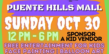 Kids Vendor Fair At Puente Hills Mall | Young Entrepreneurs Halloween PopUp