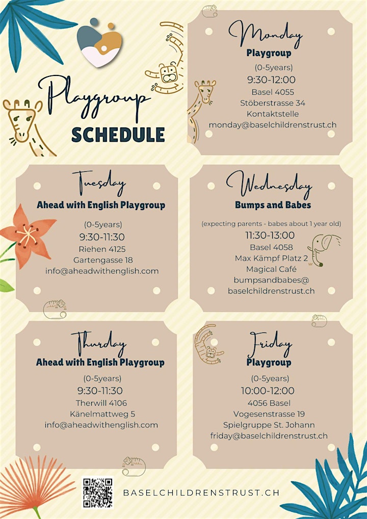 Thursday Ahead with English and BCT Playgroup at Therwil Location image