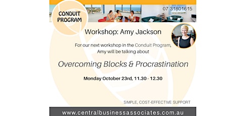 Conduit: Amy Jackson: Overcoming Blocks & Procrastination primary image