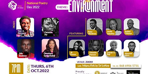 Lion and Lilac’s National Poetry Day Event 2022 - The Environment