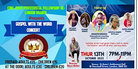 GOSPEL WITH THE WORD CONCERT- LONDON