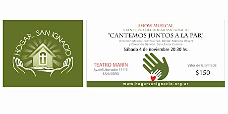 Imagen principal de Show Musical "Cantemos Juntos a la Par" a beneficio de Hogar San Ignacio