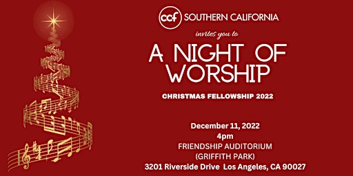 CCF Southern California Christmas Dinner: A Night of Worship