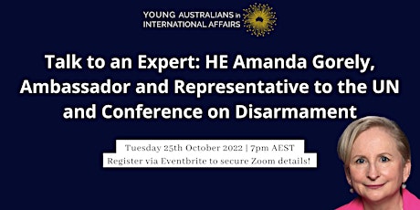 Talk to an Expert: HE Amanda Gorely, Ambassador & Representative to the UN